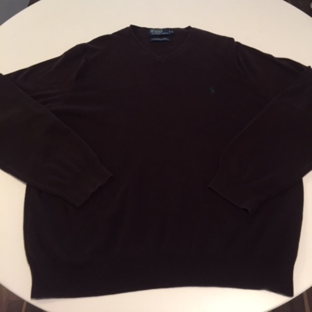 Polo Ralph Lauren Black Crewneck Sweater Mens XL